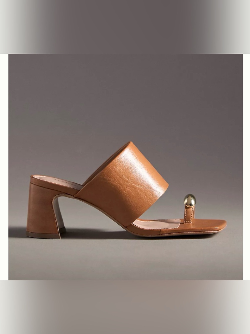 By Anthropologie Toe-Ring Block-Heel Mules Size 41 - Picture 2 of 3